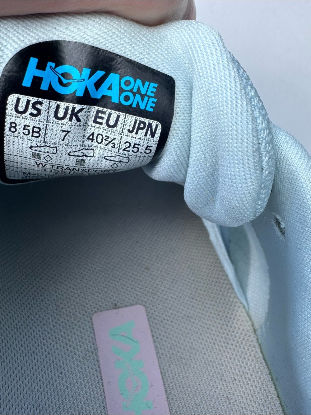 Hoka One One Light Blue Transports - Picture 5 of 7